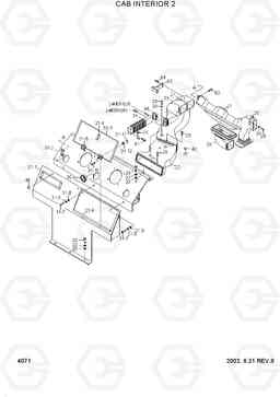 4071 CAB INTERIOR 2 R250LC-3, Hyundai