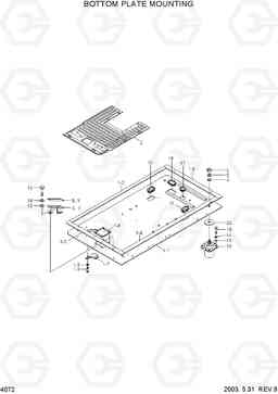 4072 BOTTOM PLATE MOUNTING R250LC-3, Hyundai