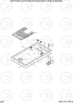 4076 BOTTOM PLATE MOUNTING(2WAY,2PIECE BOOM) R250LC-3, Hyundai