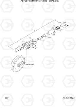 5061 ADJUST COMPONENT(HIGH CHASSIS) R250LC-3, Hyundai