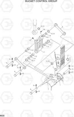 6020 BUCKET CONTROL GROUP R250LC-3, Hyundai