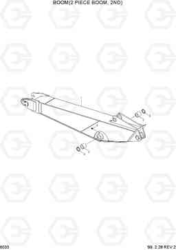 6033 BOOM(2 PIECE BOOM, 2ND) R250LC-3, Hyundai