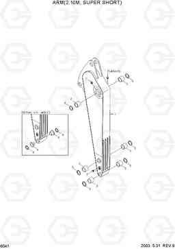 6041 ARM(2.10M, SUPER SHORT) R250LC-3, Hyundai