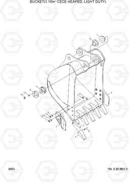 6053 BUCKET(1.27㎥ PCSA HEAPED, LIGHT DUTY) R250LC-3, Hyundai