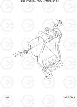 6056 BUCKET(1.03㎥ PCSA HEAPED, ROCK) R250LC-3, Hyundai