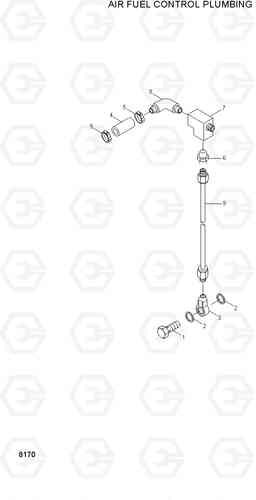 8170 AIR FUEL CONTROL PLUMBING R250LC-3, Hyundai