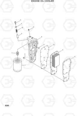8260 ENGINE OIL COOLER R250LC-3, Hyundai