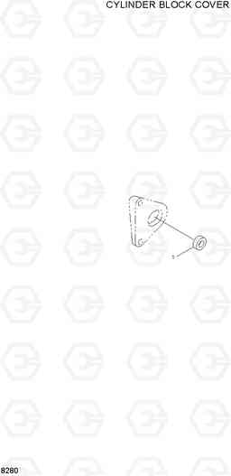 8280 CYLINDER BLOCK COVER R250LC-3, Hyundai