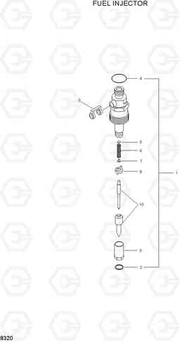 8320 FUEL INJECTOR R250LC-3, Hyundai