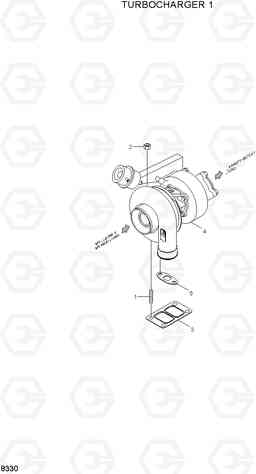 8330 TURBOCHARGER 1 R250LC-3, Hyundai