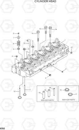 8350 CYLINDER HEAD R250LC-3, Hyundai