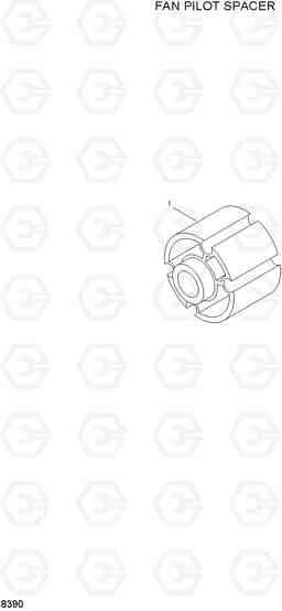 8390 FAN PILOT SPACER R250LC-3, Hyundai