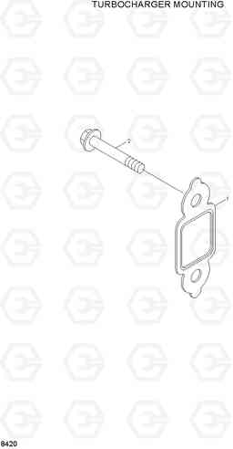 8420 TURBOCHARGER MOUNTING R250LC-3, Hyundai