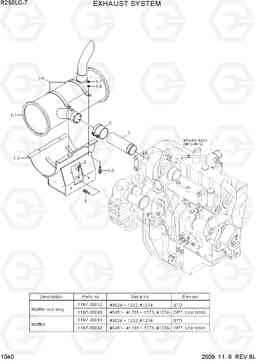 1040 EXHAUST SYSTEM R250LC-7, Hyundai