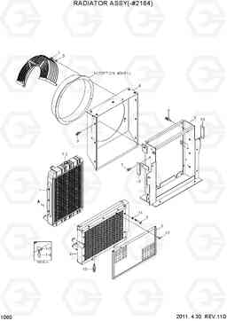 1060 RADIATOR ASSY(-#2184) R250LC-7, Hyundai