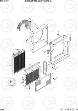 1065 RADIATOR ASSY(#2185-) R250LC-7, Hyundai