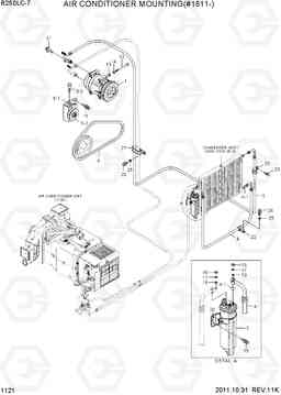 1121 AIR CONDITIONER MOUNTING(#1811-) R250LC-7, Hyundai