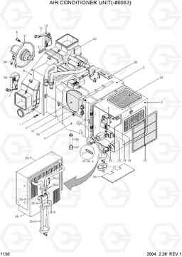 1130 AIR CONDITIONER UNIT(-#0083) R250LC-7, Hyundai