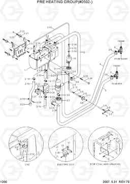 1200 PRE HEATING GROUP(#0502-) R250LC-7, Hyundai