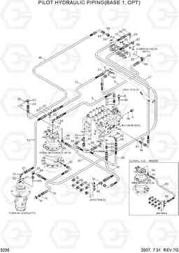 3235 PILOT HYDRAULIC PIPING(BASE 1, OPT) R250LC-7, Hyundai