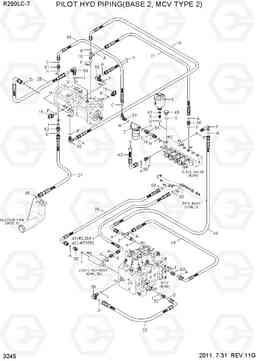 3245 PILOT HYD PIPING(BASE 2, MCV TYPE 2) R250LC-7, Hyundai