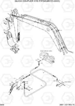 3430 QUICK COUPLER HYD PIPING(-#0935) R250LC-7, Hyundai