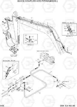 3435 QUICK COUPLER HYD PIPING(#0936-) R250LC-7, Hyundai