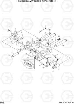 3470 QUICK CLAMP(CLOSE TYPE, #0804-) R250LC-7, Hyundai