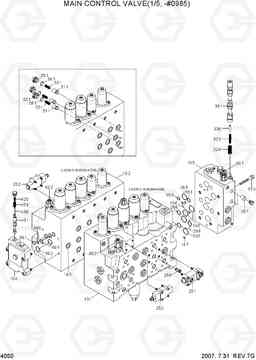 4050 MAIN CONTROL VALVE(1/5, TYPE 1, -#0985) R250LC-7, Hyundai