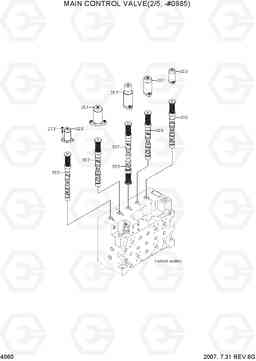 4060 MAIN CONTROL VALVE(2/5, TYPE 1, -#0985) R250LC-7, Hyundai