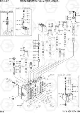 4075 MAIN CONTROL VALVE(3/5, TYPE 2, #2202-) R250LC-7, Hyundai