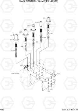 4080 MAIN CONTROL VALVE(4/5, TYPE 1, -#0985) R250LC-7, Hyundai