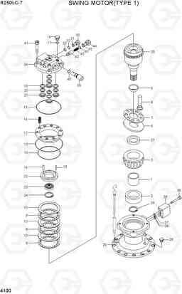 4100 SWING MOTOR(TYPE 1) R250LC-7, Hyundai