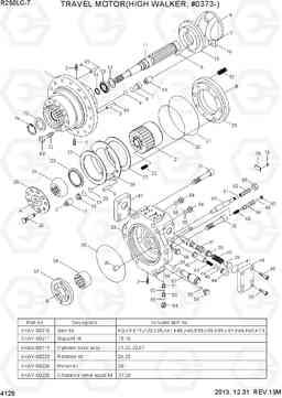 4126 TRAVEL MOTOR(HIGH WALKER, #0373-) R250LC-7, Hyundai