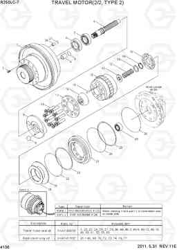 4136 TRAVEL MOTOR(2/2, TYPE 2) R250LC-7, Hyundai