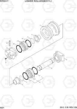 5021 LOWER ROLLER(#2311-) R250LC-7, Hyundai