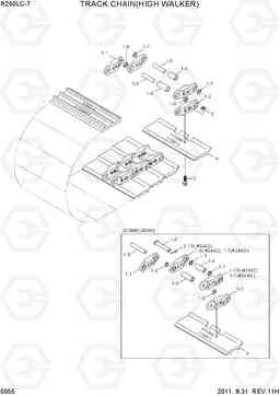 5055 TRACK CHAIN(HIGH WALKER) R250LC-7, Hyundai