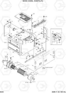 6220 SIDE COWL ASSY(LH) R250LC-7, Hyundai