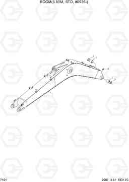 7101 BOOM(5.85M, STD, #0936-) R250LC-7, Hyundai