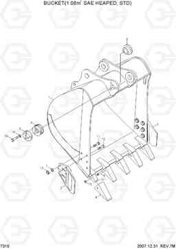 7310 BUCKET(1.08M3 SAE HEAPED, STD) R250LC-7, Hyundai