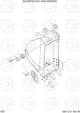 7320 BUCKET(0.79M3 SAE HEAPED) R250LC-7, Hyundai