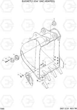 7330 BUCKET(1.03M3 SAE HEAPED) R250LC-7, Hyundai