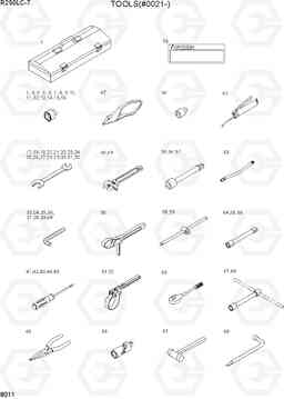 8011 TOOLS(#0021-) R250LC-7, Hyundai
