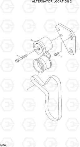 9120 ALTERNATOR LOCATION 2 R250LC-7, Hyundai