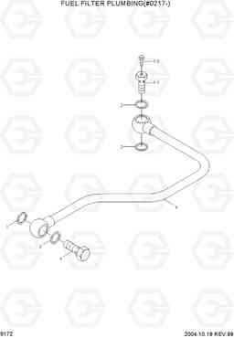 9172 FUEL FILTER PLUMBING(#0217-) R250LC-7, Hyundai