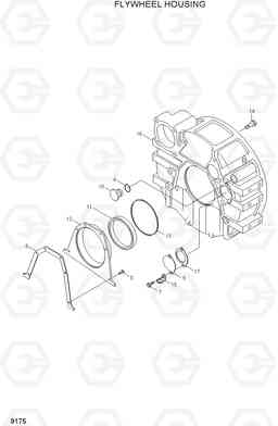 9175 FLYWHEEL HOUSING R250LC-7, Hyundai