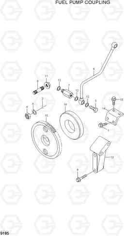 9185 FUEL PUMP COUPLING R250LC-7, Hyundai