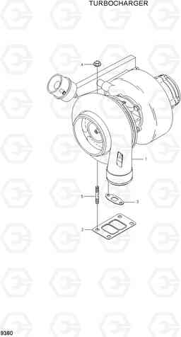 9380 TURBOCHARGER R250LC-7, Hyundai