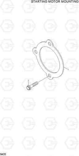 9420 STARTING MOTOR MOUNTING R250LC-7, Hyundai