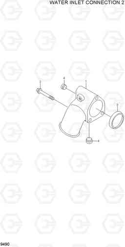 9490 WATER INLET CONNECTION 2 R250LC-7, Hyundai